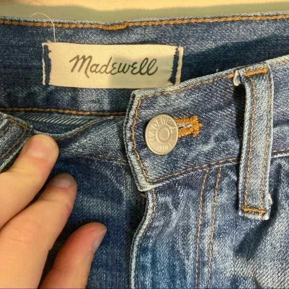 Madewell rigid skinny high  rise raw hem jeans - Picture 2 of 6